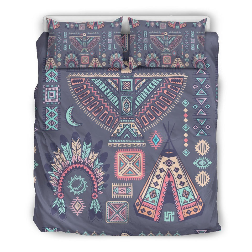 Navajo Native Aztec Indians American Tribal Print Duvet Cover Bedding Set