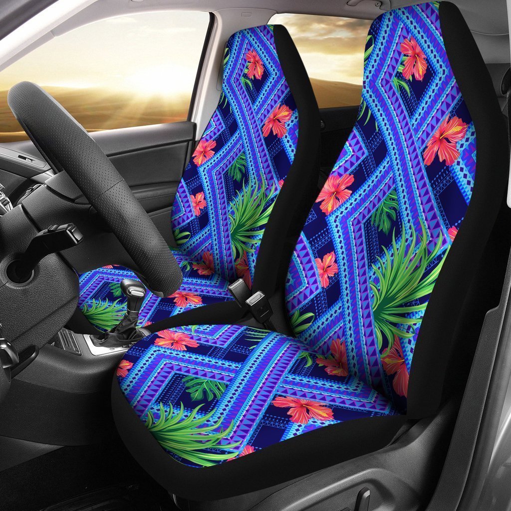 Neon Hibiscus Tropical Line Car Seat Covers Set 2 Pc, Car Accessories Car Mats Covers Neon Hibiscus Tropical Line Car Seat Covers Set 2 Pc, Car Accessories Car Mats Covers - Vegamart.com