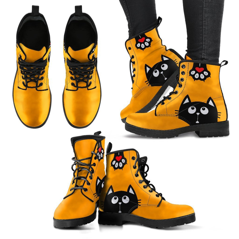 Orange Cat Women's Leather Boots