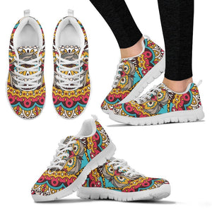 Owl Colorful White Sneakers Shoes For Women, Men Owl Colorful White Sneakers Shoes For Women, Men - Vegamart.com