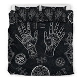 Pagan Gothic Wiccan Witch Pattern Print Duvet Cover Bedding Set