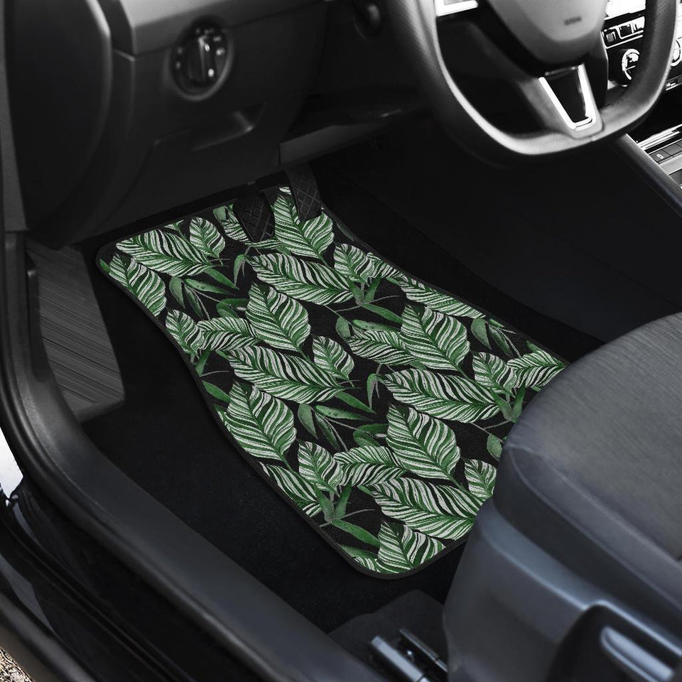 Palm Leaves Pattern Print Design PL09 Car Floor Mats