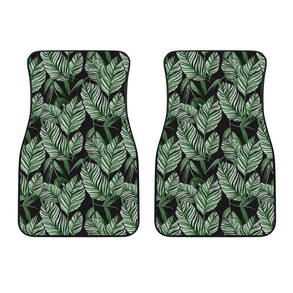 Palm Leaves Pattern Print Design PL09 Car Floor Mats
