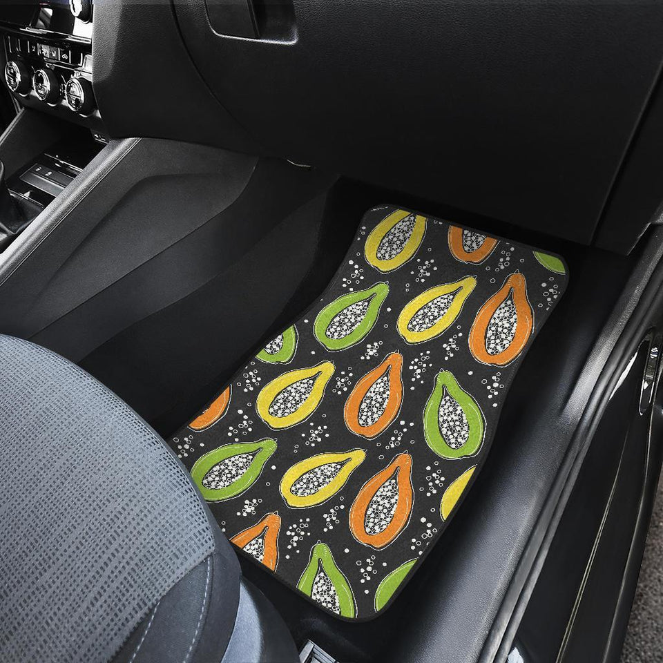 Papaya Pattern Print Design PP05 Car Floor Mats