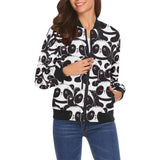 Pattern Print Baby Panda Women Casual Bomber Jacket