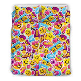 Pattern Print Emoji Duvet Cover Bedding Set