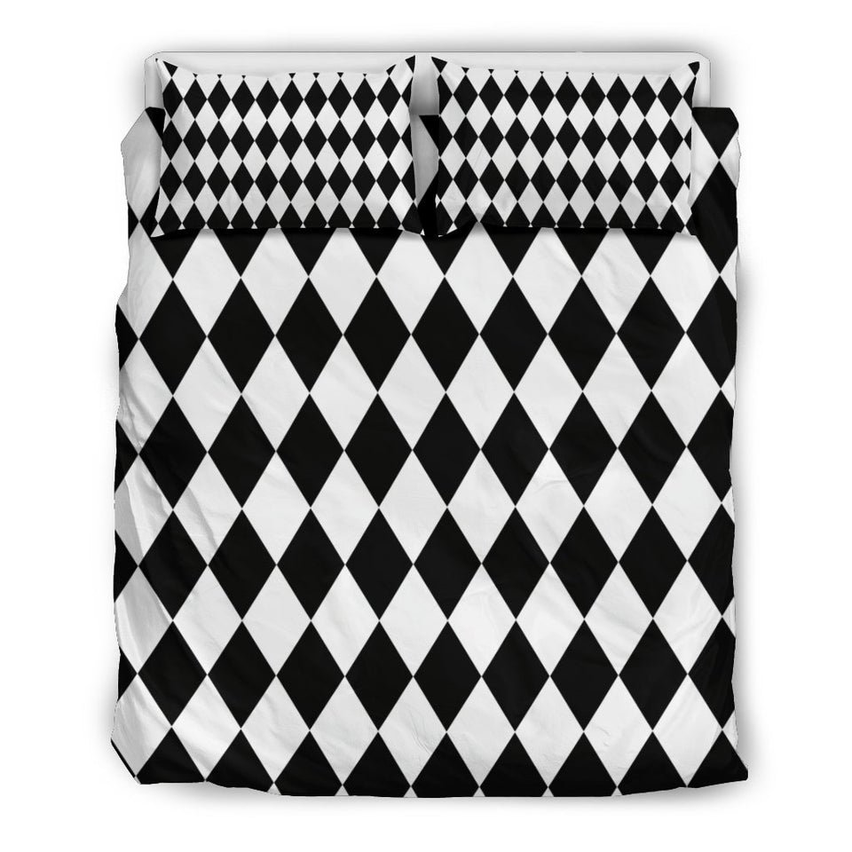 Pattern Print Harlequin Duvet Cover Bedding Set