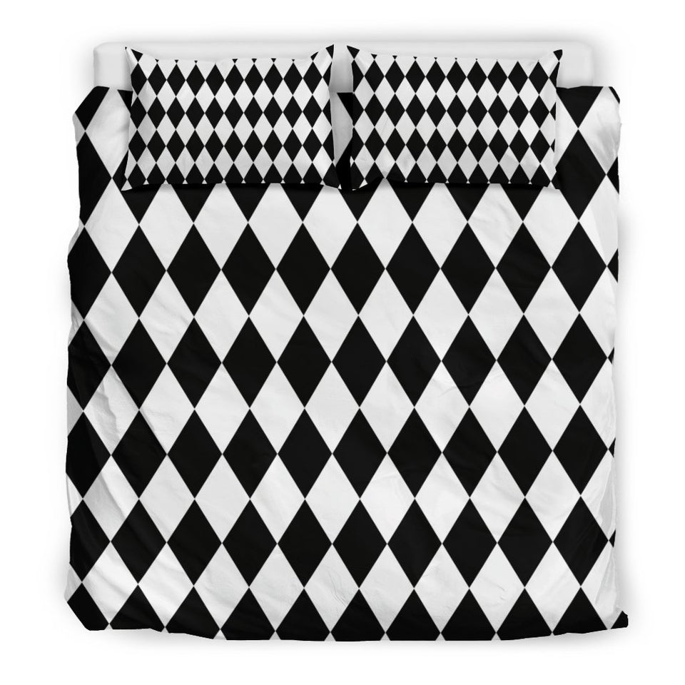 Pattern Print Harlequin Duvet Cover Bedding Set