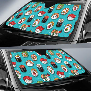 Pattern Print Sushi Car Sun Shade