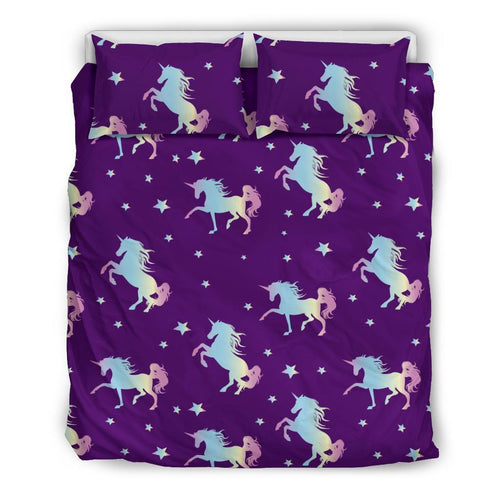 Pattern Print Unicorn Duvet Cover Bedding Set
