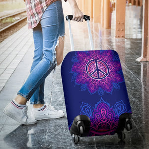Peace Blue Mandla Luggage Cover Protector