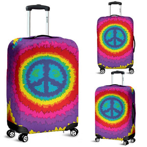 Peace Hippie Tie Dye Luggage Cover Protector