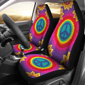 Peace Hippie Tie Dye Car Seat Covers Set 2 Pc, Car Accessories Car Mats Covers Peace Hippie Tie Dye Car Seat Covers Set 2 Pc, Car Accessories Car Mats Covers - Vegamart.com