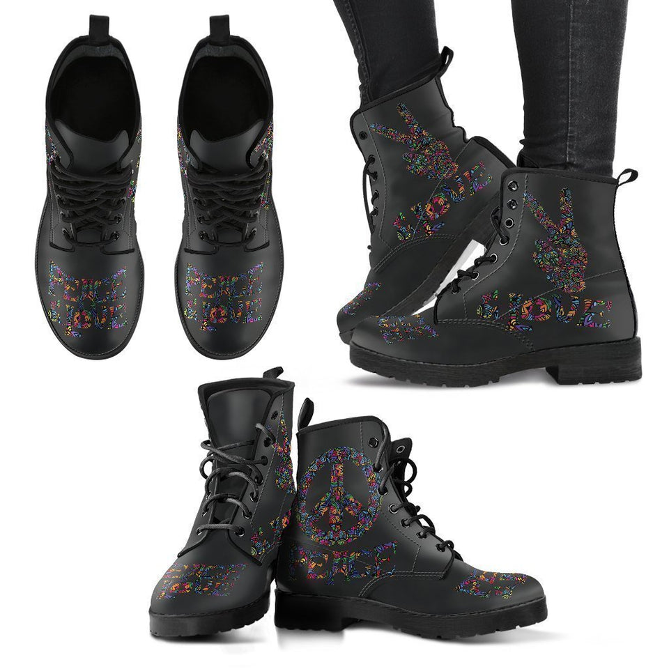 Peace Love Women's Leather Boots