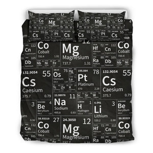 Periodic Table Science Print Pattern Duvet Cover Bedding Set