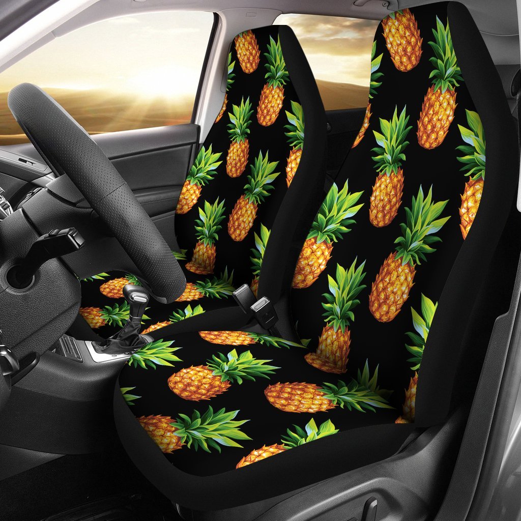 Pineapple Cute Pattern Car Seat Covers Set 2 Pc, Car Accessories Car Mats Covers Pineapple Cute Pattern Car Seat Covers Set 2 Pc, Car Accessories Car Mats Covers - Vegamart.com