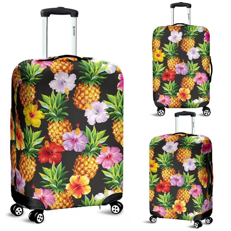 Pineapple Hibiscus Luggage Cover Protector