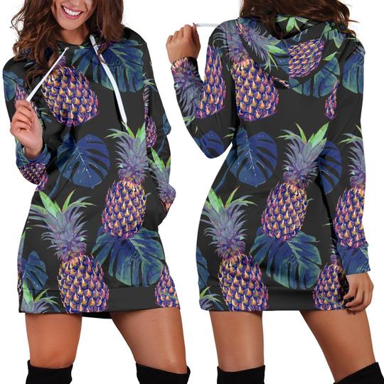 Pineapple Hoodie Dress 3D Style Women All Over Print Pineapple Hoodie Dress 3D Style Women All Over Print - Vegamart.com