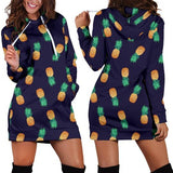 Pineapple Pattern Hoodie Dress 3D Style Women All Over Print Pineapple Pattern Hoodie Dress 3D Style Women All Over Print - Vegamart.com