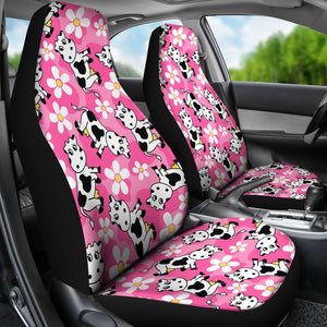 Pink Cartoon Cow Pattern Print Seat Cover Car Seat Covers Set 2 Pc, Car Accessories Car Mats Pink Cartoon Cow Pattern Print Seat Cover Car Seat Covers Set 2 Pc, Car Accessories Car Mats - Vegamart.com