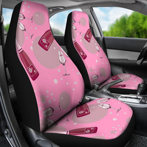 Pink Champagne Pattern Print Seat Cover Car Seat Covers Set 2 Pc, Car Accessories Car Mats Pink Champagne Pattern Print Seat Cover Car Seat Covers Set 2 Pc, Car Accessories Car Mats - Vegamart.com