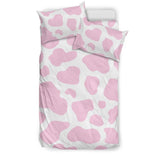 Pink Cow Pattern Print Duvet Cover Bedding Set