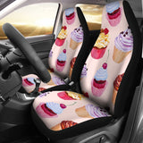 Pink Cupcake Pattern Car Seat Covers Set 2 Pc, Car Accessories Car Mats Covers Pink Cupcake Pattern Car Seat Covers Set 2 Pc, Car Accessories Car Mats Covers - Vegamart.com