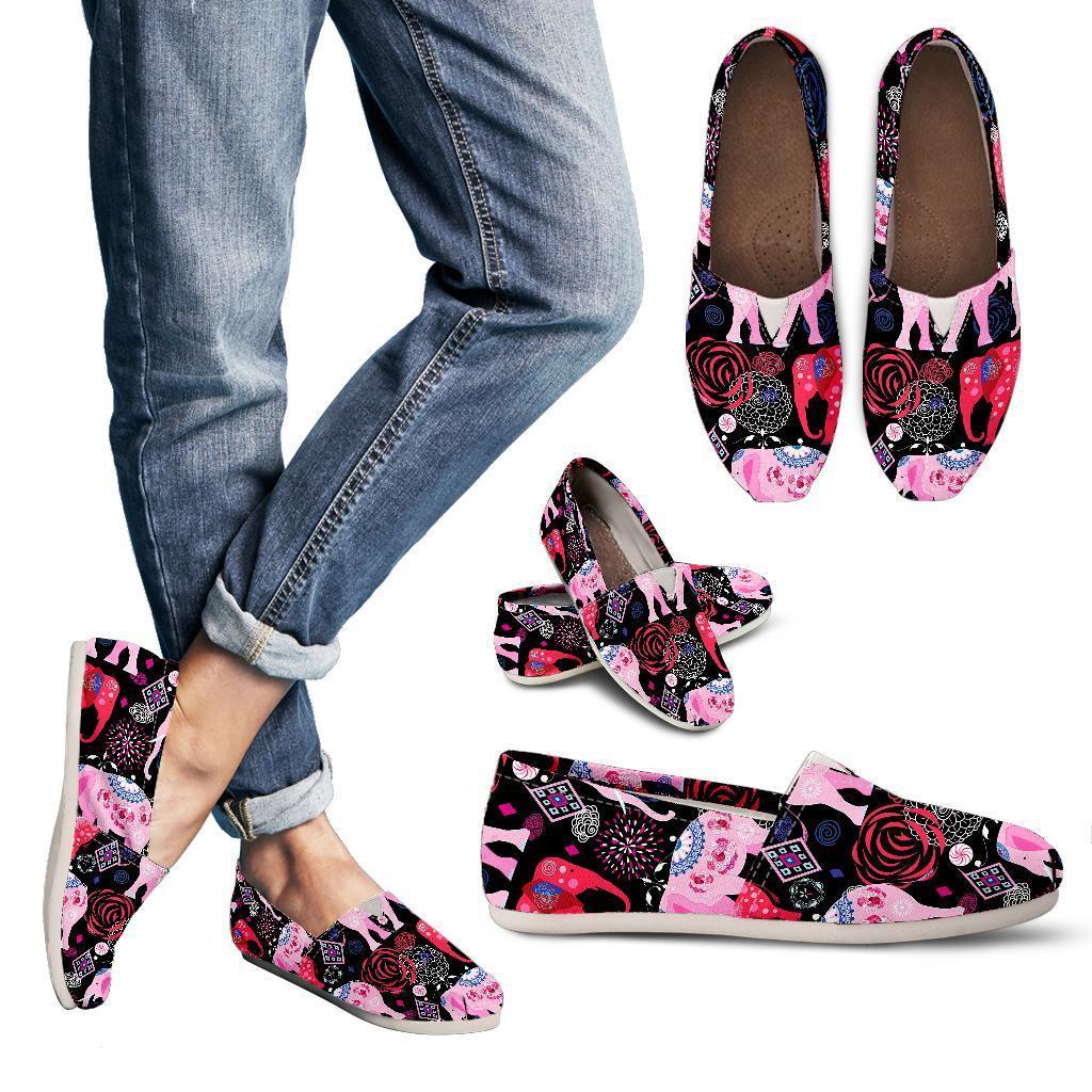 Pink Elephant Pattern Casual Shoes Style Shoes For Women All Over Print Pink Elephant Pattern Casual Shoes Style Shoes For Women All Over Print - Vegamart.com