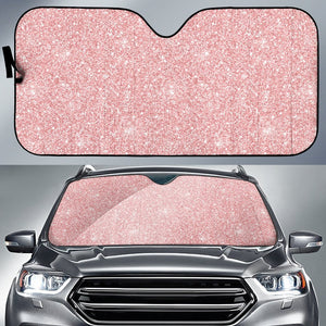 Pink Glitter Pattern Print Car Sun Shade