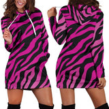 Pink Zebra Hoodie Dress 3D Style Women All Over Print Pink Zebra Hoodie Dress 3D Style Women All Over Print - Vegamart.com
