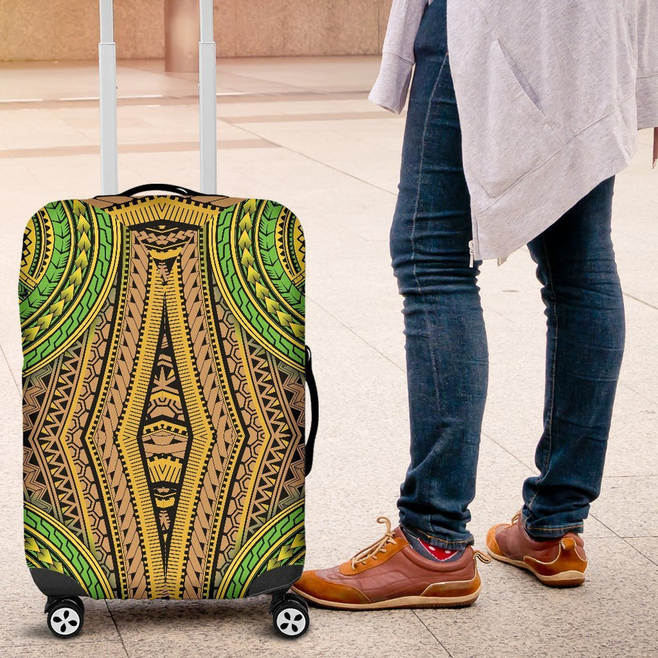 Polynesian Tribal Color Luggage Cover Protector