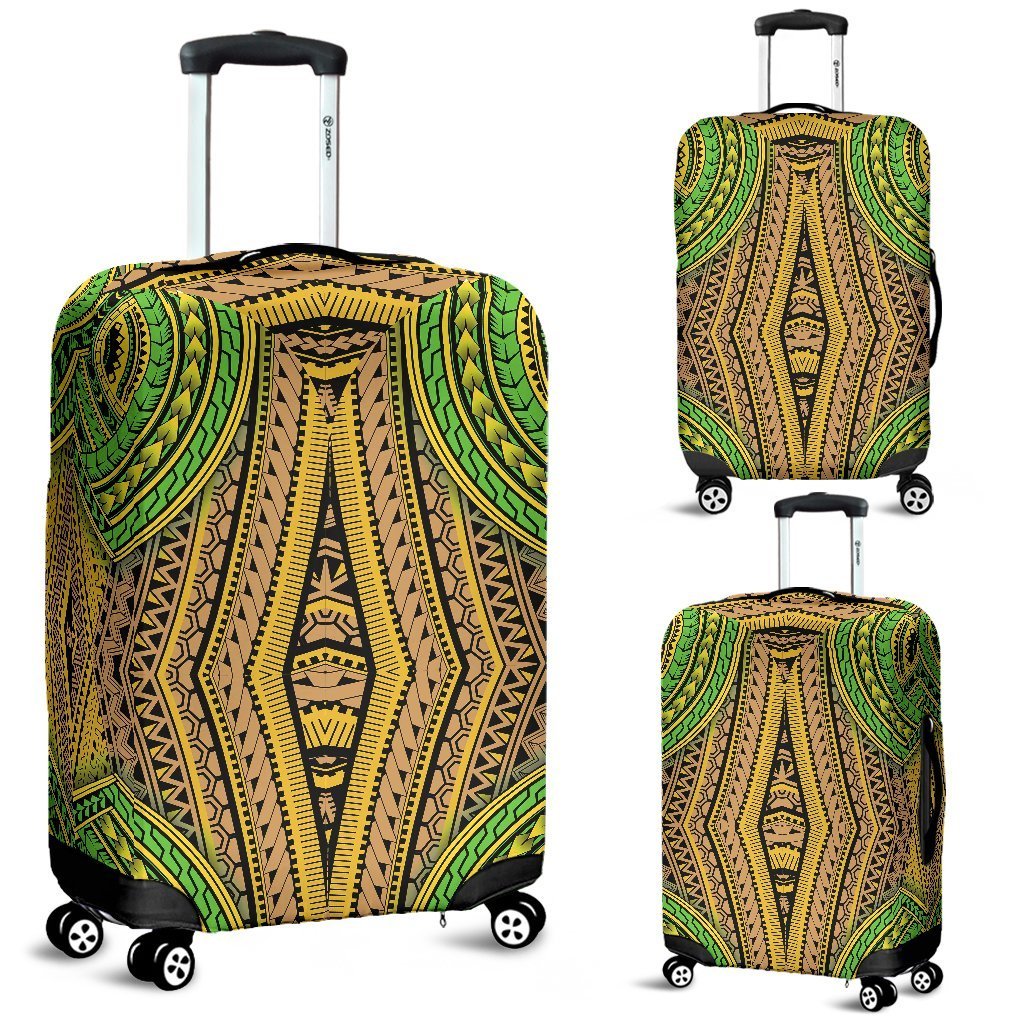Polynesian Tribal Color Luggage Cover Protector