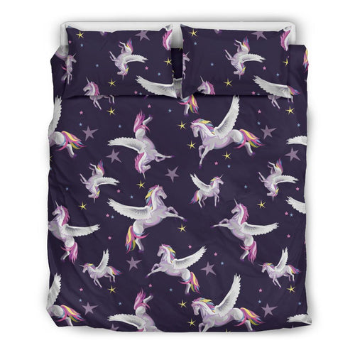 Print Pattern Unicorn Duvet Cover Bedding Set