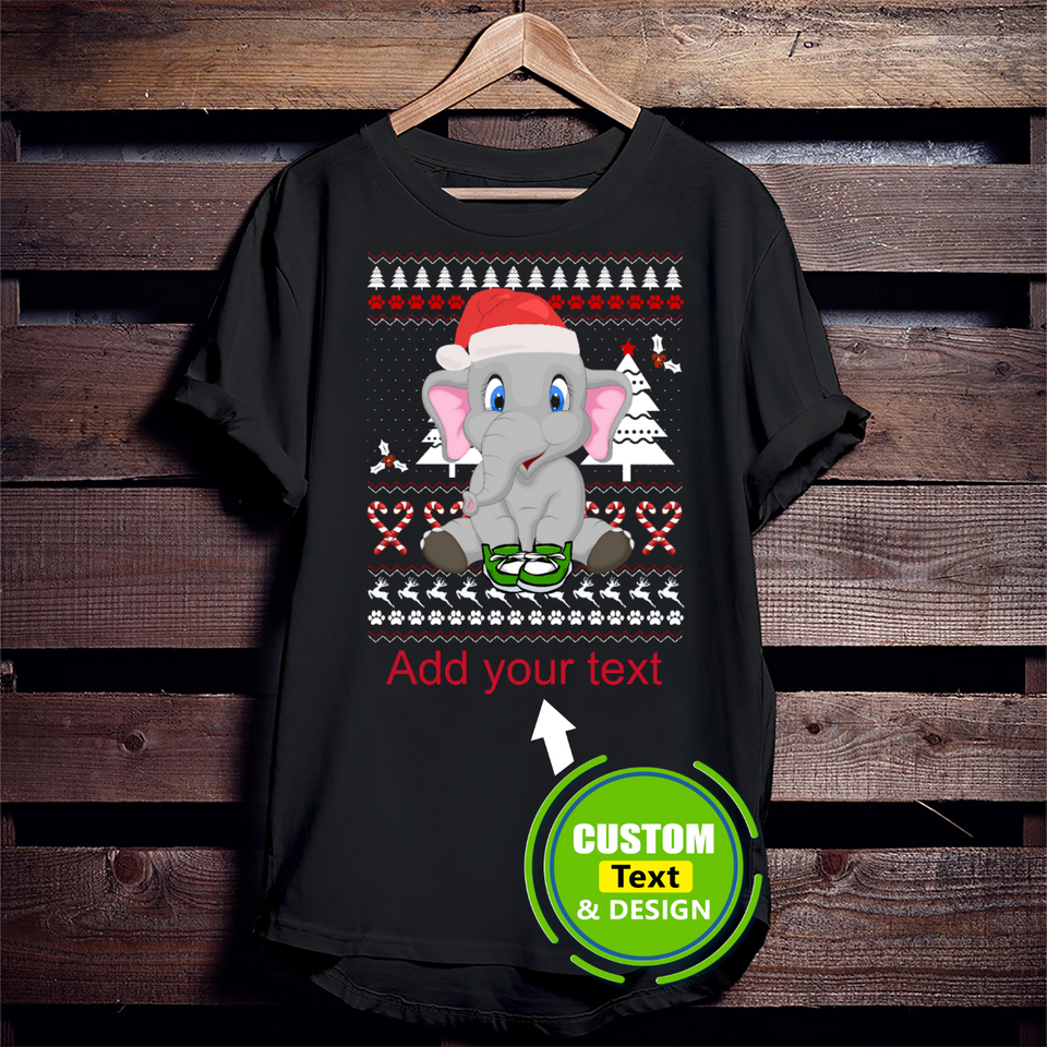 Elephant Ugly Christmas Make Your Own Custom T Shirts Printing Personalised T-Shirts Elephant Ugly Christmas Make Your Own Custom T Shirts Printing Personalised T-Shirts - Vegamart.com