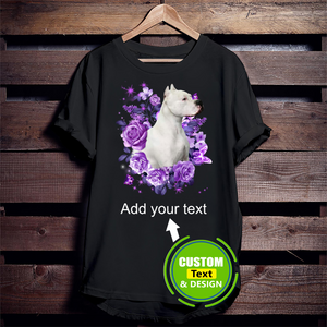 Dogo Argentino Dog Purple Flower Twinkle Rose Make Your Own Custom T Shirts Printing Personalised T-Shirts Dogo Argentino Dog Purple Flower Twinkle Rose Make Your Own Custom T Shirts Printing Personalised T-Shirts - Vegamart.com