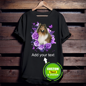 Collie Dog Purple Flower Twinkle Rose Make Your Own Custom T Shirts Printing Personalised T-Shirts Collie Dog Purple Flower Twinkle Rose Make Your Own Custom T Shirts Printing Personalised T-Shirts - Vegamart.com