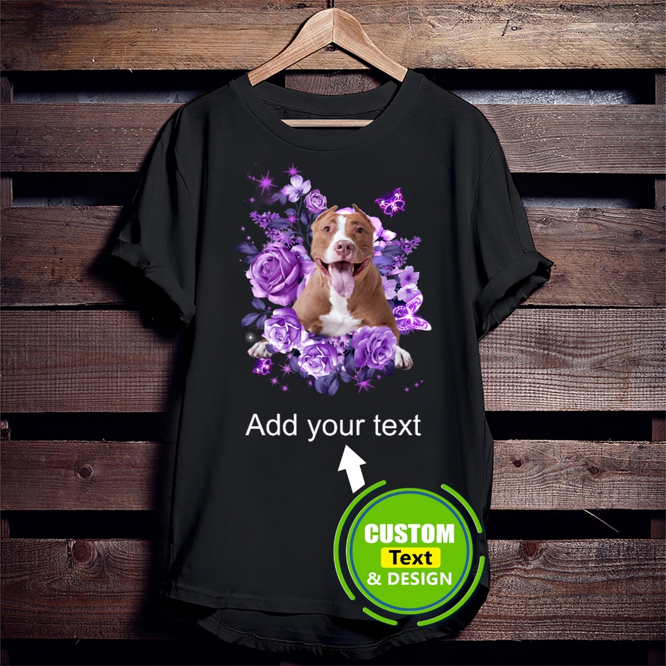 American Pit Bull Terrier Dog Purple Flower Twinkle Rose Make Your Own Custom T Shirts Printing Personalised T-Shirts American Pit Bull Terrier Dog Purple Flower Twinkle Rose Make Your Own Custom T Shirts Printing Personalised T-Shirts - Vegamart.com
