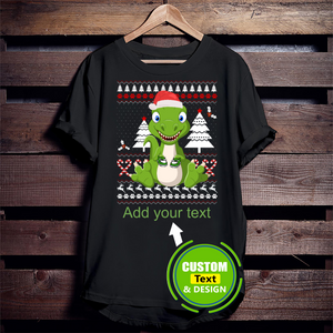 Dinosaurs Ugly Christmas Make Your Own Custom T Shirts Printing Personalised T-Shirts Dinosaurs Ugly Christmas Make Your Own Custom T Shirts Printing Personalised T-Shirts - Vegamart.com