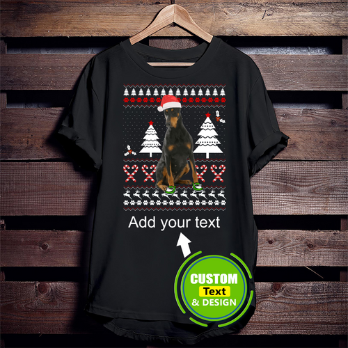 Doberman Pinscher Dog Ugly Christmas Make Your Own Custom T Shirts Printing Personalised T-Shirts Doberman Pinscher Dog Ugly Christmas Make Your Own Custom T Shirts Printing Personalised T-Shirts - Vegamart.com