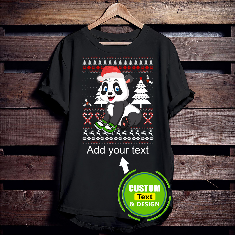Panda Ugly Christmas Make Your Own Custom T Shirts Printing Personalised T-Shirts Panda Ugly Christmas Make Your Own Custom T Shirts Printing Personalised T-Shirts - Vegamart.com