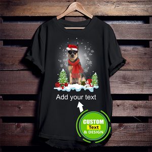 Australian Cattle Snow Christmas Santa Hat Red Scarf Make Your Own Custom T Shirts Printing Personalised T-Shirts Australian Cattle Snow Christmas Santa Hat Red Scarf Make Your Own Custom T Shirts Printing Personalised T-Shirts - Vegamart.com