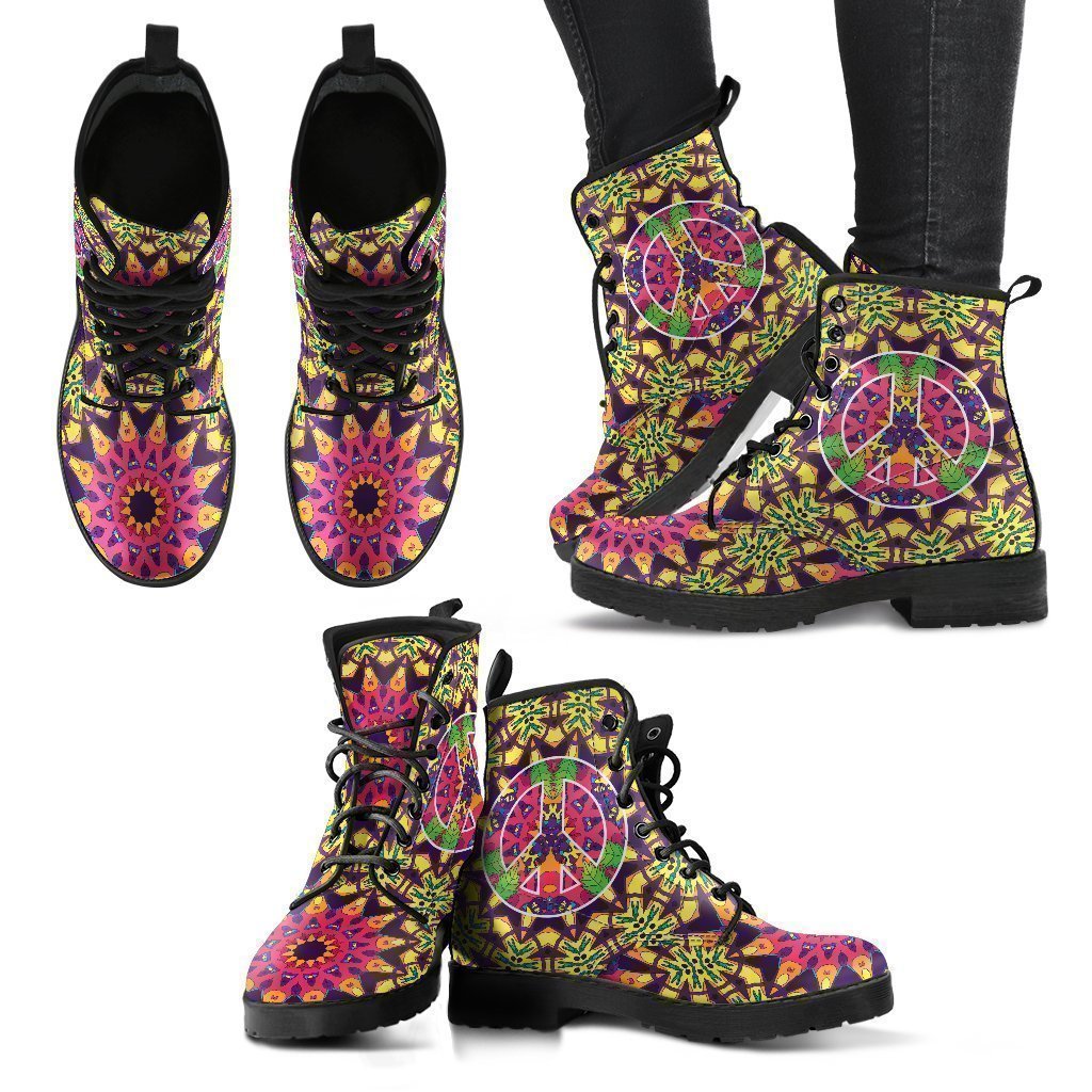 Psychedelic Peace Handcrafted Boots