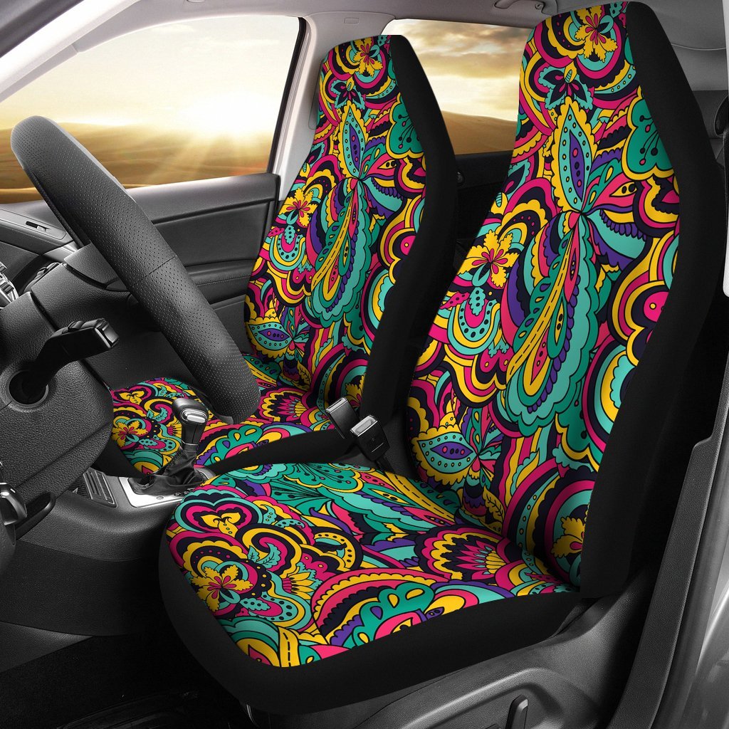 Psychedelic Trippy Floral Design Car Seat Covers Set 2 Pc, Car Accessories Car Mats Covers Psychedelic Trippy Floral Design Car Seat Covers Set 2 Pc, Car Accessories Car Mats Covers - Vegamart.com