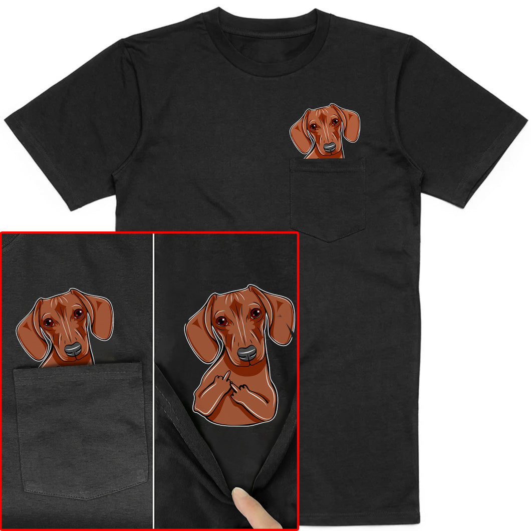 Dachshund Pocket T-Shirt Custom T Shirts Printing Dachshund Pocket T-Shirt Custom T Shirts Printing - Vegamart.com