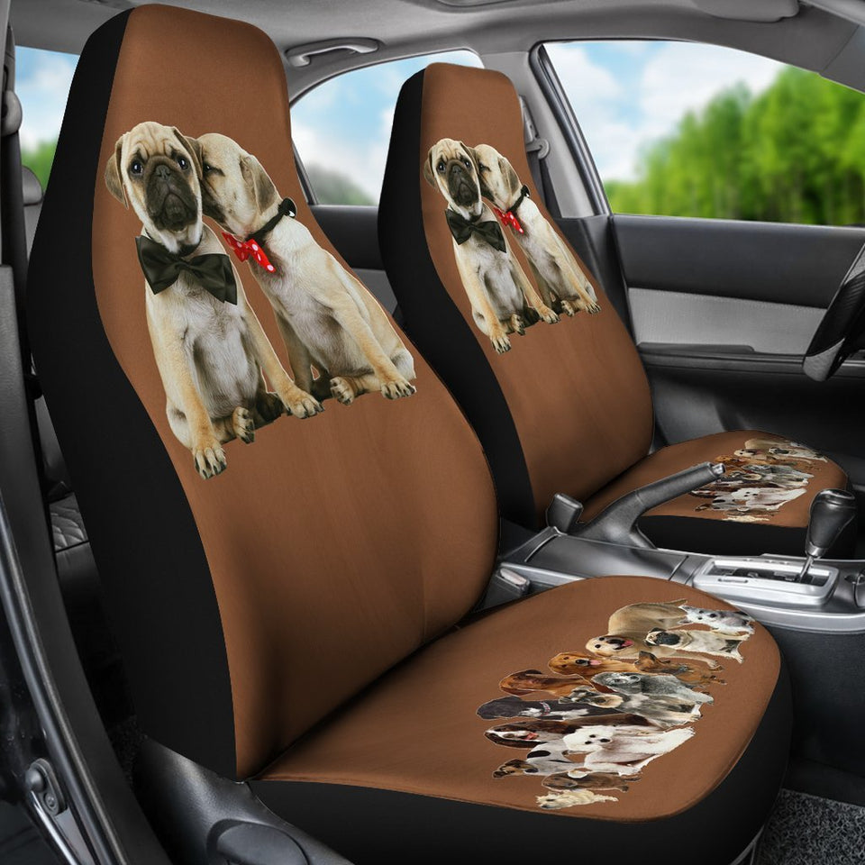 Pugs Love Seat Cover Car Seat Covers Set 2 Pc, Car Accessories Car Mats Pugs Love Seat Cover Car Seat Covers Set 2 Pc, Car Accessories Car Mats - Vegamart.com