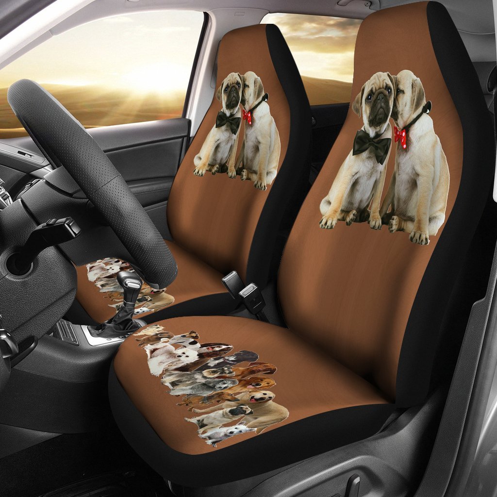 Pugs Love Seat Cover Car Seat Covers Set 2 Pc, Car Accessories Car Mats Pugs Love Seat Cover Car Seat Covers Set 2 Pc, Car Accessories Car Mats - Vegamart.com