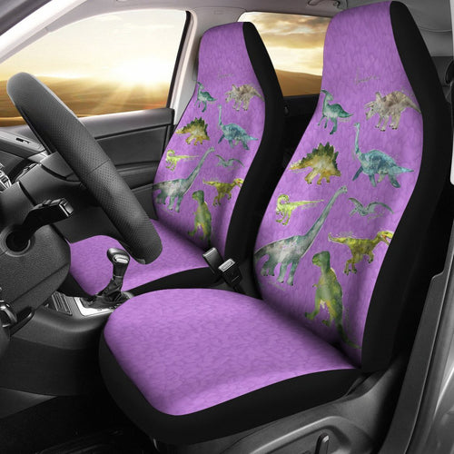 Purple Dinosaurs Seat Cover Car Seat Covers Set 2 Pc, Car Accessories Car Mats Purple Dinosaurs Seat Cover Car Seat Covers Set 2 Pc, Car Accessories Car Mats - Vegamart.com