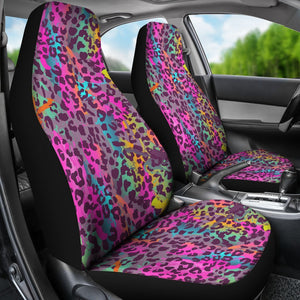Rainbow Cheetah Leopard Pattern Print Seat Cover Car Seat Covers Set 2 Pc, Car Accessories Car Mats Rainbow Cheetah Leopard Pattern Print Seat Cover Car Seat Covers Set 2 Pc, Car Accessories Car Mats - Vegamart.com