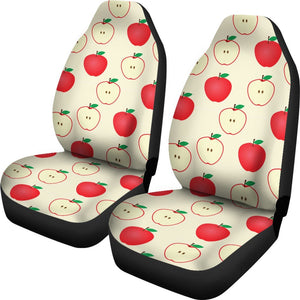 Red Apple Pattern Print Seat Cover Car Seat Covers Set 2 Pc, Car Accessories Car Mats Red Apple Pattern Print Seat Cover Car Seat Covers Set 2 Pc, Car Accessories Car Mats - Vegamart.com