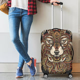 Red Wolf Tribal Luggage Cover Protector